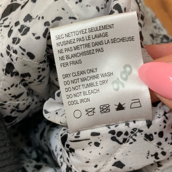 Anthropologie Nümph Black Quilted Chevron Winter Coat - Picture 8 of 12